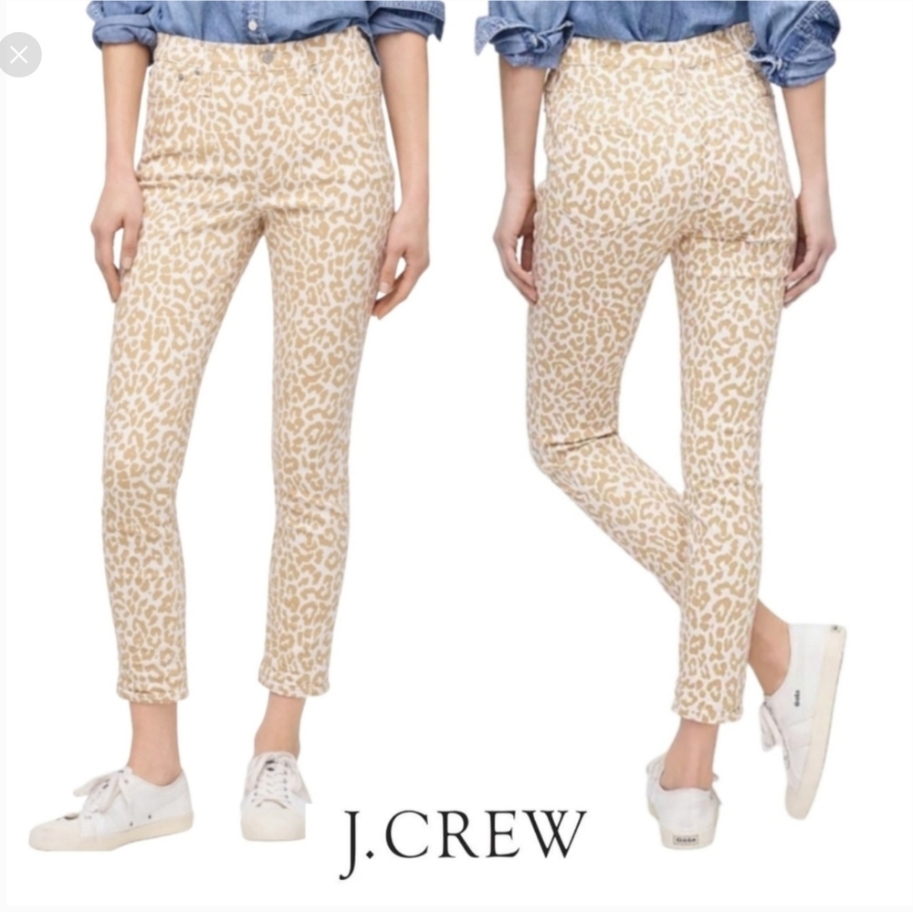 J Crew Leopard Print Toothpick Jeans New